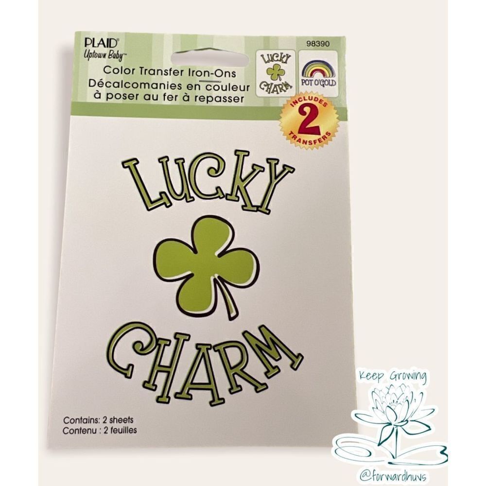 Lucky Charm & Rainbow Iron On Transfer